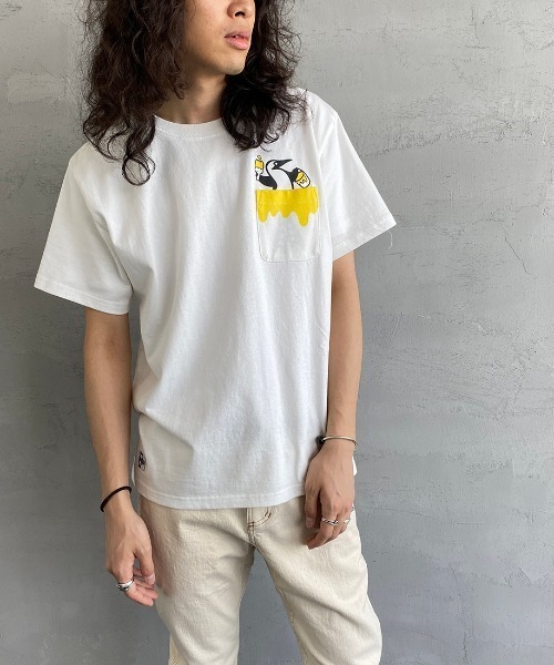 CHUMS（チャムス）の「[CHUMS/チャムス] BOOBY ペイントポケットTシャツ（Tシャツ/カットソー・レディース・ブラック/ヘザーグレー/ホワイト/ネイビー・M/XL/S/L）」の10枚目の写真