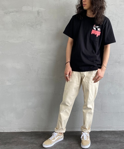 CHUMS（チャムス）の「[CHUMS/チャムス] BOOBY ペイントポケットTシャツ（Tシャツ/カットソー・レディース・ブラック/ヘザーグレー/ホワイト/ネイビー・M/XL/S/L）」の14枚目の写真