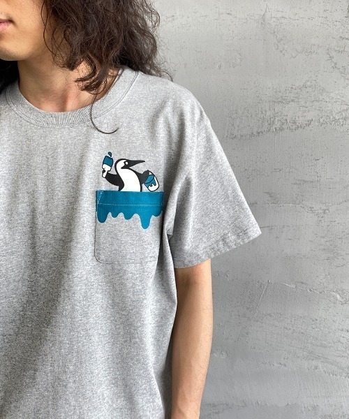 CHUMS（チャムス）の「[CHUMS/チャムス] BOOBY ペイントポケットTシャツ（Tシャツ/カットソー・レディース・ブラック/ヘザーグレー/ホワイト/ネイビー・M/XL/S/L）」の17枚目の写真