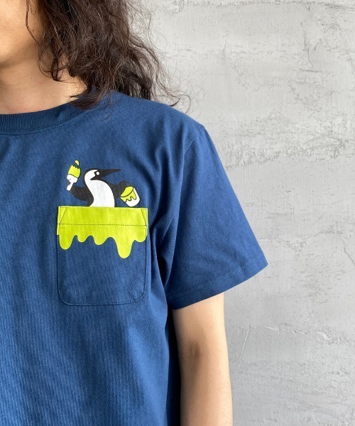 CHUMS（チャムス）の「[CHUMS/チャムス] BOOBY ペイントポケットTシャツ（Tシャツ/カットソー・レディース・ブラック/ヘザーグレー/ホワイト/ネイビー・M/XL/S/L）」の13枚目の写真