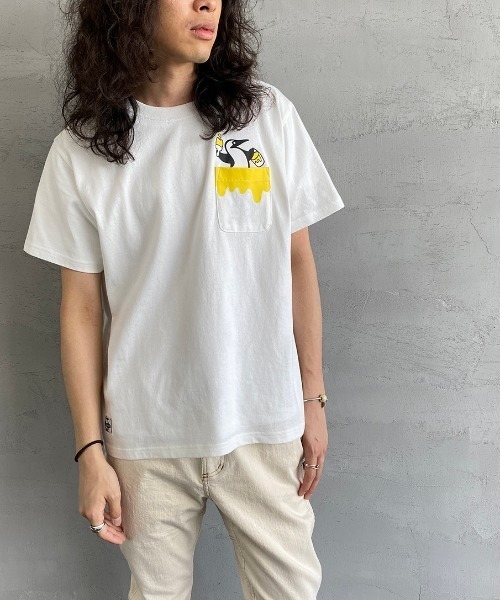 CHUMS（チャムス）の「[CHUMS/チャムス] BOOBY ペイントポケットTシャツ（Tシャツ/カットソー・レディース・ブラック/ヘザーグレー/ホワイト/ネイビー・M/XL/S/L）」の15枚目の写真