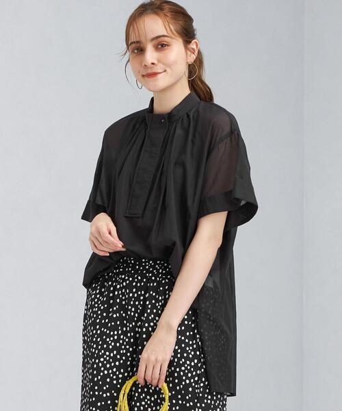 Cfc カラー ブラウス シャツ ブラウス カラー Relaxing グリーンレーベルリラクシング のファッション プルオーバー Green Tavii Green Tavii Label ギャザー スタンド