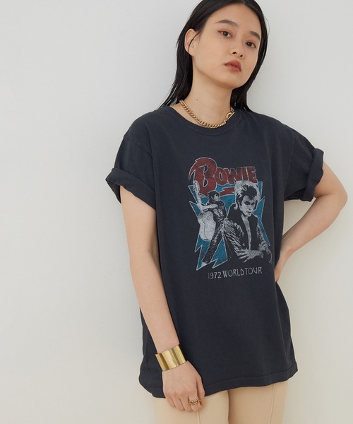 ADAM ET ROPE'（アダムエロペ）の「ROCK TEE（Tシャツ/カットソー・レディース・ブラック/ブラック系その他/ホワイト系その他・FREE）」の3枚目の写真