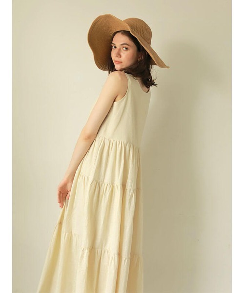 ACYM(アシーム)の「Airy 2way button ワンピース(ワンピース・レディース・イエロー/アイボリー/ブラック・FREE)」の11枚目の写真