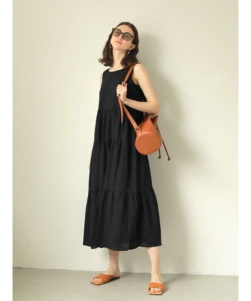 ACYM(アシーム)の「Airy 2way button ワンピース(ワンピース・レディース・イエロー/アイボリー/ブラック・FREE)」の14枚目の写真