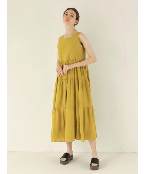 ACYM(アシーム)の「Airy 2way button ワンピース(ワンピース・レディース・イエロー/アイボリー/ブラック・FREE)」の17枚目の写真
