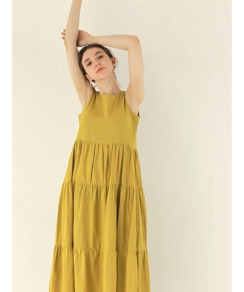 ACYM(アシーム)の「Airy 2way button ワンピース(ワンピース・レディース・イエロー/アイボリー/ブラック・FREE)」の16枚目の写真