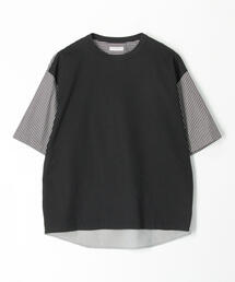 TOMORROWLAND | 【WEB限定】コットンジャージー ストライプシャツコンビ クルーネックTシャツ(Tシャツ/カットソー)