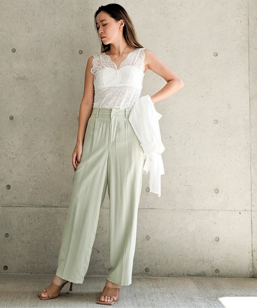 Per sist ence（パーシエンス）の「Per sist ence/パーシエンス　総レース カップ付きタンクトップ（タンクトップ・レディース・モカ/オフホワイト/ブラック・FREE）」の21枚目の写真