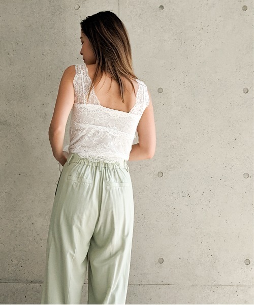 Per sist ence（パーシエンス）の「Per sist ence/パーシエンス　総レース カップ付きタンクトップ（タンクトップ・レディース・モカ/オフホワイト/ブラック・FREE）」の18枚目の写真