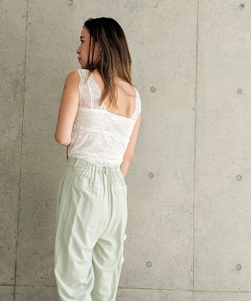 Per sist ence（パーシエンス）の「Per sist ence/パーシエンス　総レース カップ付きタンクトップ（タンクトップ・レディース・モカ/オフホワイト/ブラック・FREE）」の13枚目の写真