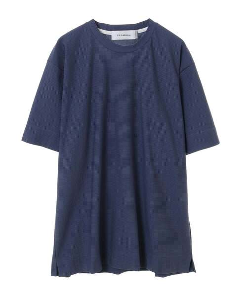 EYE. D WEARing（アイディウェアリング）の「EYE.D WEARingクールマックスサッカーボーダーＴシャツ（Tシャツ/カットソー・メンズ・ホワイト系その他/ブルー・3/4）」の4枚目の写真