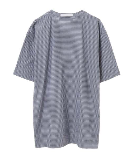 EYE. D WEARing（アイディウェアリング）の「EYE.D WEARingクールマックスサッカーボーダーＴシャツ（Tシャツ/カットソー・メンズ・ホワイト系その他/ブルー・3/4）」の5枚目の写真