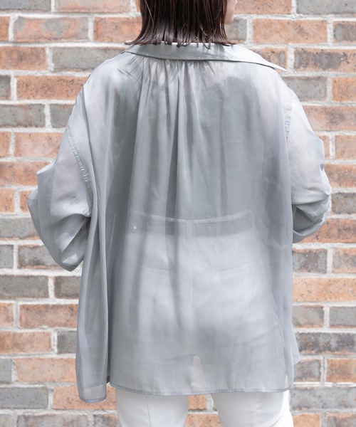 PairPair（ペアペア）の「キララメシアーシャツ（シャツ/ブラウス・レディース・グレイッシュブルー/ライトパープル/アイボリー・FREE）」の15枚目の写真