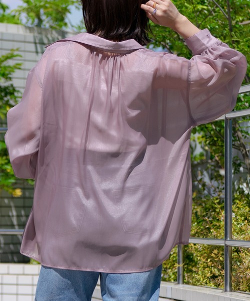 PairPair（ペアペア）の「キララメシアーシャツ（シャツ/ブラウス・レディース・グレイッシュブルー/ライトパープル/アイボリー・FREE）」の19枚目の写真