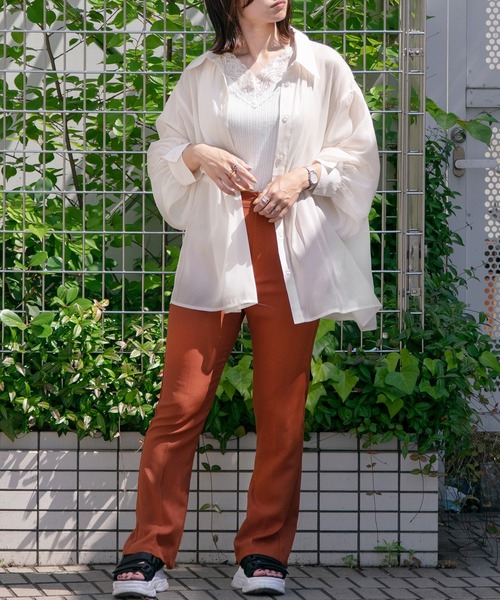 PairPair（ペアペア）の「キララメシアーシャツ（シャツ/ブラウス・レディース・グレイッシュブルー/ライトパープル/アイボリー・FREE）」の6枚目の写真