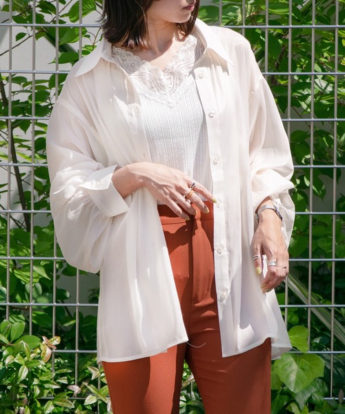 PairPair（ペアペア）の「キララメシアーシャツ（シャツ/ブラウス・レディース・グレイッシュブルー/ライトパープル/アイボリー・FREE）」の14枚目の写真