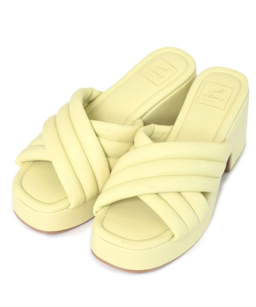 Alley by w closet(アリーバイダブルクローゼット)の「【Alley】ぷっくりクロスミュール(サンダル・レディース・ホワイト/ブラック/イエロー・M/L)」の20枚目の写真