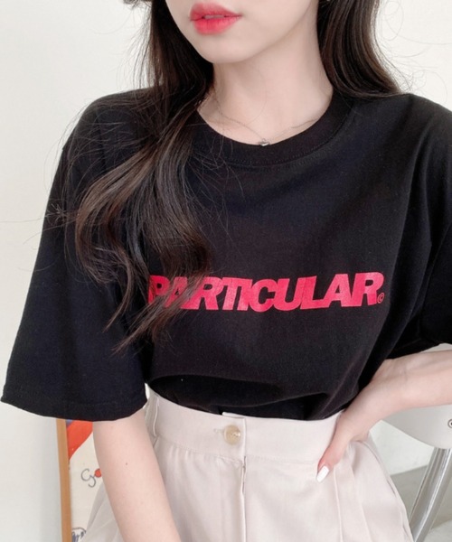 TOEASY(トゥイージー)の「『TOEASY/トゥイージー』particular Lettering short-sleeved T-shirt/英字レタリング 半袖Tシャツ(Tシャツ/カットソー・レディース・ブラック/ブルー/ホワイト・FREE)」の14枚目の写真