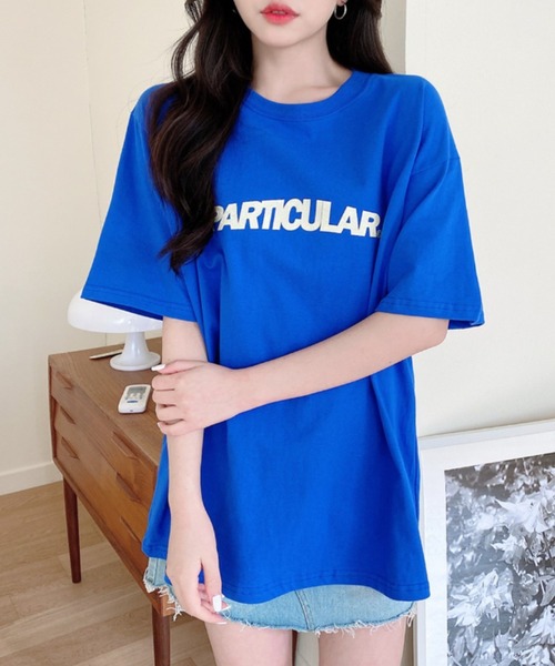 TOEASY(トゥイージー)の「『TOEASY/トゥイージー』particular Lettering short-sleeved T-shirt/英字レタリング 半袖Tシャツ(Tシャツ/カットソー・レディース・ブラック/ブルー/ホワイト・FREE)」の18枚目の写真