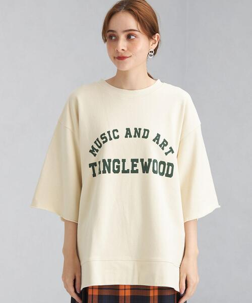 Goodwear(Since1983)（グッドウェア）の「＜Goodwear(グッドウェア)＞ ロゴ 6分袖 スウェット プルオーバー カットソー（Tシャツ/カットソー・レディース・ライトグレー/ネイビー/オフホワイト・FREE）」の4枚目の写真