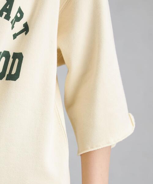 Goodwear(Since1983)（グッドウェア）の「＜Goodwear(グッドウェア)＞ ロゴ 6分袖 スウェット プルオーバー カットソー（Tシャツ/カットソー・レディース・ライトグレー/ネイビー/オフホワイト・FREE）」の11枚目の写真