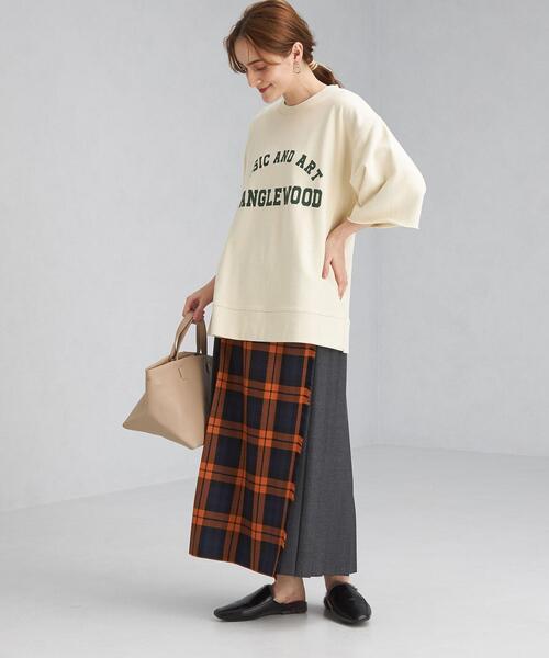 Goodwear(Since1983)（グッドウェア）の「＜Goodwear(グッドウェア)＞ ロゴ 6分袖 スウェット プルオーバー カットソー（Tシャツ/カットソー・レディース・ライトグレー/ネイビー/オフホワイト・FREE）」の13枚目の写真