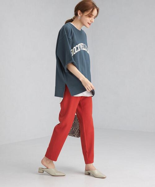 Goodwear(Since1983)（グッドウェア）の「＜Goodwear(グッドウェア)＞ ロゴ 6分袖 スウェット プルオーバー カットソー（Tシャツ/カットソー・レディース・ライトグレー/ネイビー/オフホワイト・FREE）」の15枚目の写真