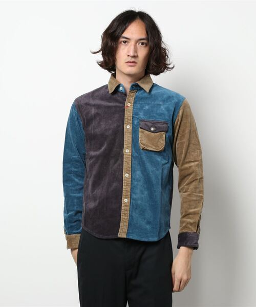 KRIFF MAYER（クリフメイヤー）の「ストレッチコーデュロイシャツ（シャツ/ブラウス・メンズ・ベージュ/ネイビー/カーキ/グリーン/ロイヤルブルー・MEDIUM/LARGE/X-LARGE/SMALL）」の5枚目の写真