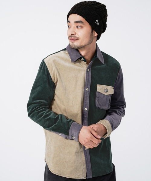 KRIFF MAYER（クリフメイヤー）の「ストレッチコーデュロイシャツ（シャツ/ブラウス・メンズ・ベージュ/ネイビー/カーキ/グリーン/ロイヤルブルー・MEDIUM/LARGE/X-LARGE/SMALL）」の3枚目の写真