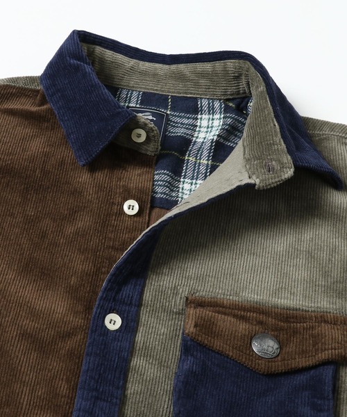 KRIFF MAYER（クリフメイヤー）の「ストレッチコーデュロイシャツ（シャツ/ブラウス・メンズ・ベージュ/ネイビー/カーキ/グリーン/ロイヤルブルー・MEDIUM/LARGE/X-LARGE/SMALL）」の14枚目の写真