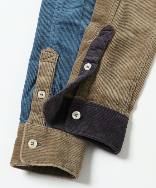 KRIFF MAYER（クリフメイヤー）の「ストレッチコーデュロイシャツ（シャツ/ブラウス・メンズ・ベージュ/ネイビー/カーキ/グリーン/ロイヤルブルー・MEDIUM/LARGE/X-LARGE/SMALL）」の12枚目の写真