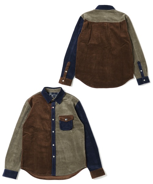 KRIFF MAYER（クリフメイヤー）の「ストレッチコーデュロイシャツ（シャツ/ブラウス・メンズ・ベージュ/ネイビー/カーキ/グリーン/ロイヤルブルー・MEDIUM/LARGE/X-LARGE/SMALL）」の17枚目の写真