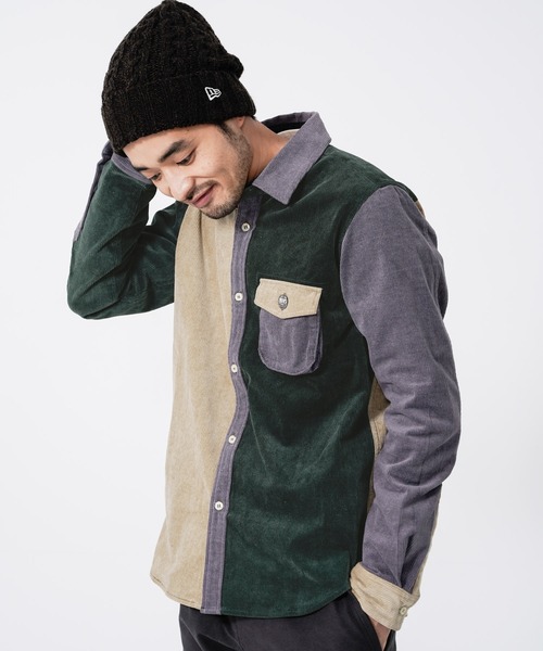 KRIFF MAYER（クリフメイヤー）の「ストレッチコーデュロイシャツ（シャツ/ブラウス・メンズ・ベージュ/ネイビー/カーキ/グリーン/ロイヤルブルー・MEDIUM/LARGE/X-LARGE/SMALL）」の8枚目の写真