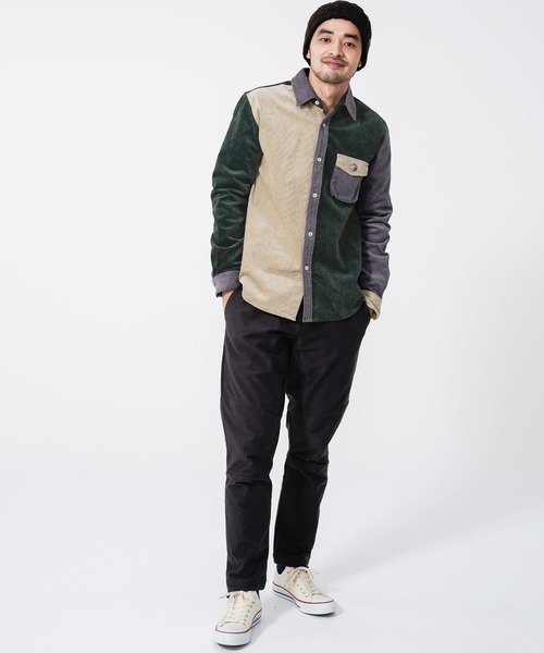 KRIFF MAYER（クリフメイヤー）の「ストレッチコーデュロイシャツ（シャツ/ブラウス・メンズ・ベージュ/ネイビー/カーキ/グリーン/ロイヤルブルー・MEDIUM/LARGE/X-LARGE/SMALL）」の7枚目の写真