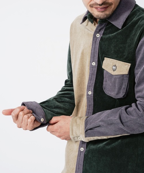 KRIFF MAYER（クリフメイヤー）の「ストレッチコーデュロイシャツ（シャツ/ブラウス・メンズ・ベージュ/ネイビー/カーキ/グリーン/ロイヤルブルー・MEDIUM/LARGE/X-LARGE/SMALL）」の10枚目の写真