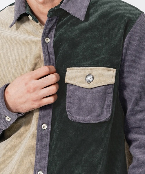 KRIFF MAYER（クリフメイヤー）の「ストレッチコーデュロイシャツ（シャツ/ブラウス・メンズ・ベージュ/ネイビー/カーキ/グリーン/ロイヤルブルー・MEDIUM/LARGE/X-LARGE/SMALL）」の9枚目の写真