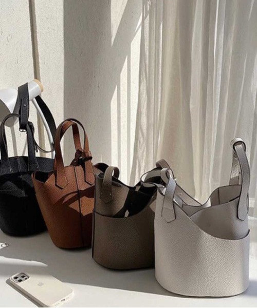 ammy.（エイミードット）の「【 ammy. / エイミードット 】 2way バケツ型 ショルダーバッグ / ハンドバッグ（ショルダーバッグ・レディース・ホワイト/ブラック/ブラウン/グレイッシュベージュ・FREE）」の14枚目の写真