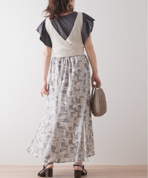 Lilipetit(リリプティ)の「【Lilipetit×Rina】パネル柄マーメイドロングスカート(スカート・レディース・グレー/ピンク・M/L)」の18枚目の写真