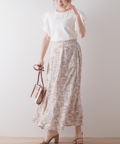 Lilipetit(リリプティ)の「【Lilipetit×Rina】パネル柄マーメイドロングスカート(スカート・レディース・グレー/ピンク・M/L)」の8枚目の写真