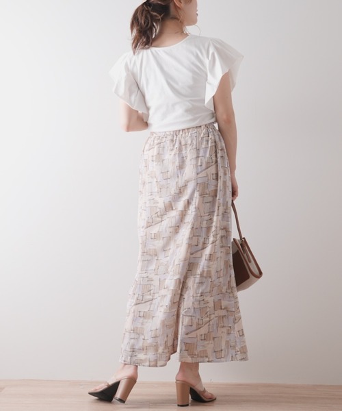 Lilipetit(リリプティ)の「【Lilipetit×Rina】パネル柄マーメイドロングスカート(スカート・レディース・グレー/ピンク・M/L)」の3枚目の写真