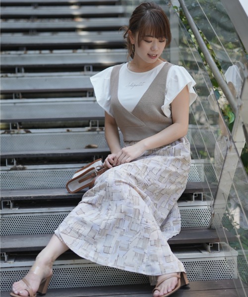 Lilipetit(リリプティ)の「【Lilipetit×Rina】パネル柄マーメイドロングスカート(スカート・レディース・グレー/ピンク・M/L)」の16枚目の写真