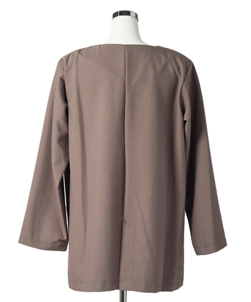 CLEARIMPRESSION (クリアインプレッション)の「ノーカラージャケット(ノーカラージャケット・レディース・ブラック/モカ・フリー)」の9枚目の写真