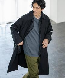 coen | 【WEB限定カラー】撥水オーバーサイズワイドステンカラーコート(ステンカラーコート)