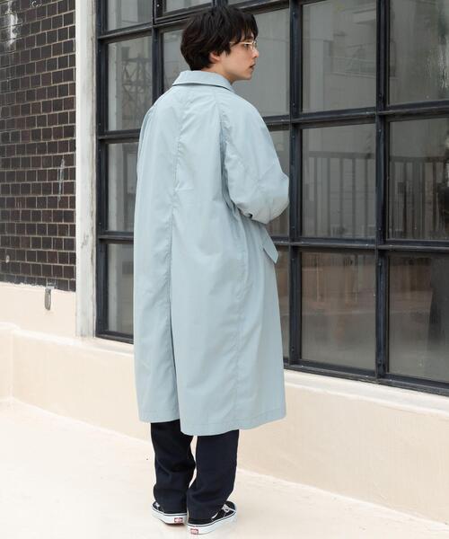 coen（コーエン）の「【WEB限定カラー】撥水オーバーサイズワイドステンカラーコート（ステンカラーコート・メンズ・ブラック/ベージュ/ライム/パープル・SMALL/MEDIUM/LARGE/X-LARGE）」の12枚目の写真