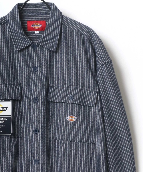 Dickies（ディッキーズ）の「Dickies/ディッキーズ ツイル オーバーサイズ ワークシャツ/CPOシャツ/シャツジャケット（シャツ/ブラウス・メンズ・ブラック/ベージュ/ブルー/ブルー系その他・M/L/XL）」の5枚目の写真