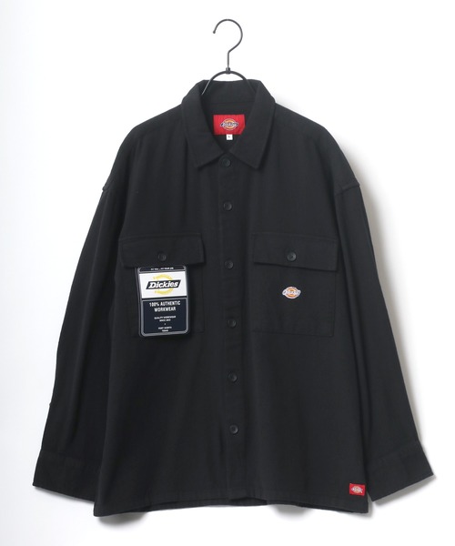 Dickies（ディッキーズ）の「Dickies/ディッキーズ ツイル オーバーサイズ ワークシャツ/CPOシャツ/シャツジャケット（シャツ/ブラウス・メンズ・ブラック/ベージュ/ブルー/ブルー系その他・M/L/XL）」の11枚目の写真