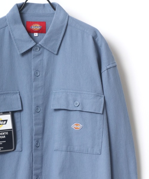 Dickies（ディッキーズ）の「Dickies/ディッキーズ ツイル オーバーサイズ ワークシャツ/CPOシャツ/シャツジャケット（シャツ/ブラウス・メンズ・ブラック/ベージュ/ブルー/ブルー系その他・M/L/XL）」の7枚目の写真