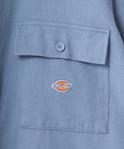 Dickies（ディッキーズ）の「Dickies/ディッキーズ ツイル オーバーサイズ ワークシャツ/CPOシャツ/シャツジャケット（シャツ/ブラウス・メンズ・ブラック/ベージュ/ブルー/ブルー系その他・M/L/XL）」の6枚目の写真