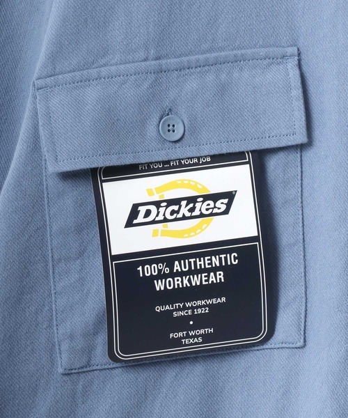 Dickies（ディッキーズ）の「Dickies/ディッキーズ ツイル オーバーサイズ ワークシャツ/CPOシャツ/シャツジャケット（シャツ/ブラウス・メンズ・ブラック/ベージュ/ブルー/ブルー系その他・M/L/XL）」の12枚目の写真